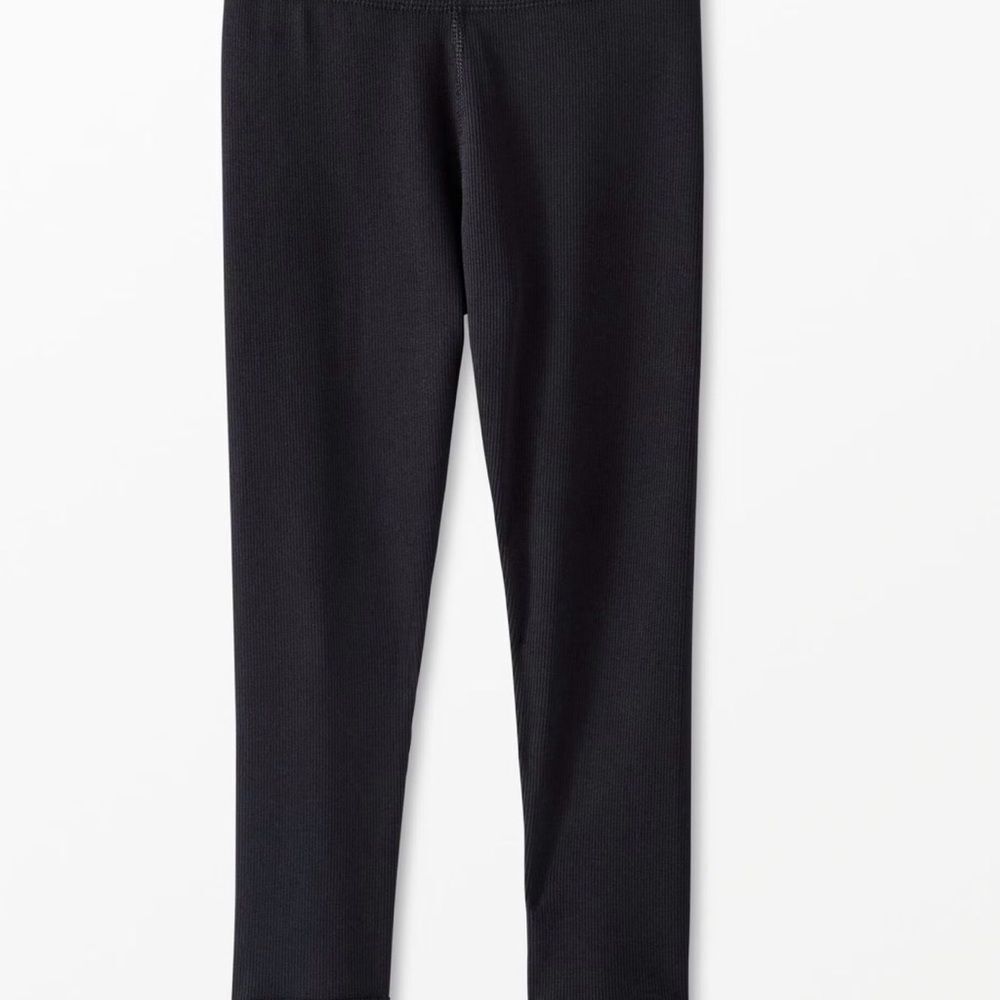 Hanna Andersson Black Ribbed Leggings Sz 140cm